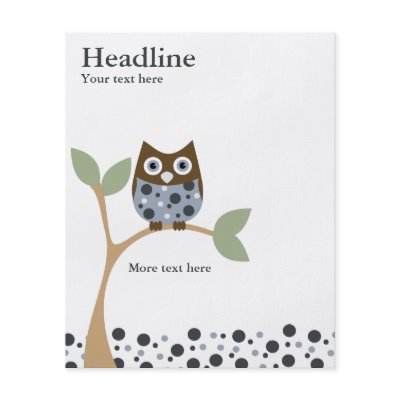 Blue Owl Baby Flyer Design by trennea