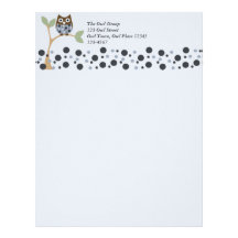 Blue Owl Baby Letterhead