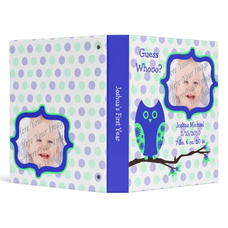Blue Owl Baby Photo Book Binder binder