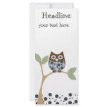Blue Owl Baby Rack Card Design