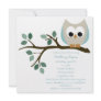 Blue Owl Baby Shower Invitation
