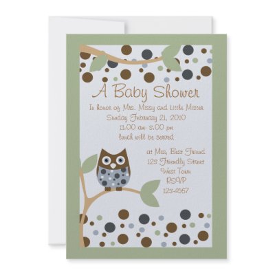 Blue Owl Baby Shower Invitation by candystore
