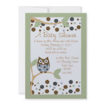 Blue Owl Baby Shower Invitation