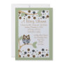 Blue Owl Baby Shower Invitation