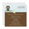 Blue Owl Baby Shower Invitations invitation