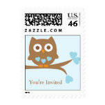 Blue Owl Baby Shower Postage