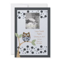 Blue Owl Birth Announcment.. invitations
