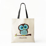 Blue Owl Canvas Bags