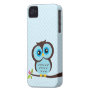 Blue Owl Case for the iPhone 4 Iphone 4 Case-mate Case