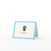 Blue Owl Custom Folded Thank You Cards card