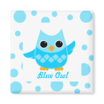 Blue Owl Fridge Magnets