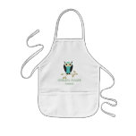 Blue Owl On Limb Apron With Name