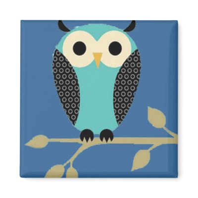 Blue Owl On Limb Magnets by rspears01