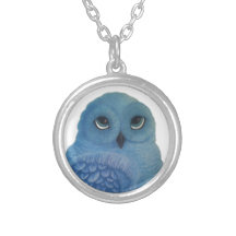 Blue Owl Personalized Necklace