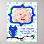 Blue Owl Personalized Scrapbook Page Posters