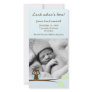 Blue Owl Photo Birth Announcements Photo Card