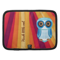 Blue Owl Red Orange Background Planner