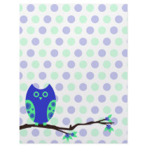 Blue Owl Scrapbook Page Letterhead Template