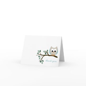 Blue Owl Thank You Card