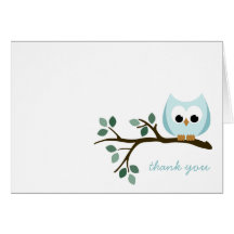 Blue Owl Thank You Card