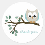 Blue Owl Thank You Stickers
