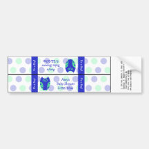 Blue Owl Water Bottle Labels Personalized Bumper Stickers