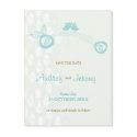 Blue Owls In Love Save The Date Postcard