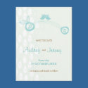 Blue Owls In Love Save The Date Postcard