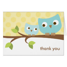 Blue Owls Note Card