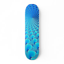 Blue Oyster Spiral Skateboard by Kliman Blue Oyster Spiral Skateboard