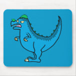 Blue Pachycephalosurus Mousepads