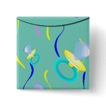 Blue Pacifier It's A Boy buttons