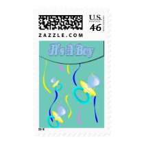Blue Pacifier It's A Boy Postage stamps