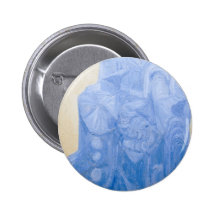Blue Pagan Church(surreal architecture) Pinback Button