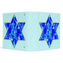 Blue Paint Splatter Jewish Star binders