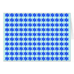 Blue Paint Splatter Jewish Stars Greeting Card