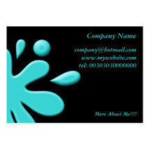 Blue Paint Splodge Business Card Template