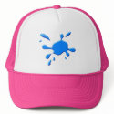 blue-paint-splodge hats by prawny blue-paint-splodge hats
