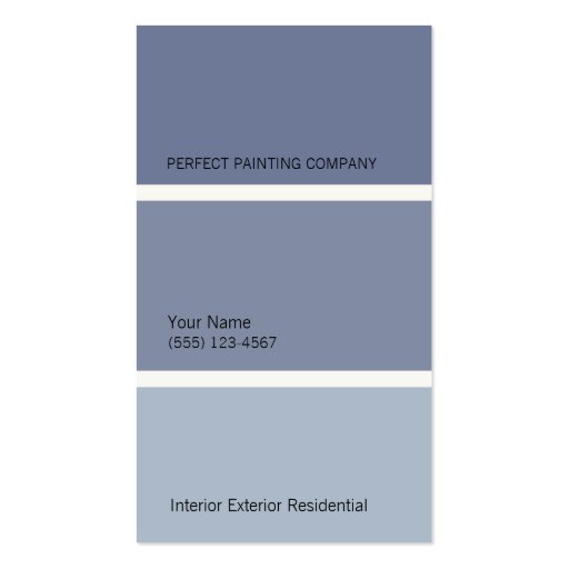 Blue Painters Business Card (front side)