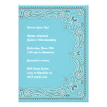 Blue Paisley Bandana Invitation