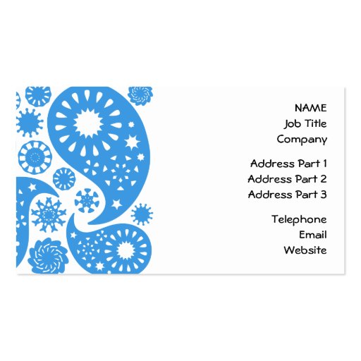Blue Paisley. Business Card Templates