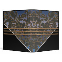 blue paisley & gold binders
