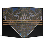 blue paisley & gold binders