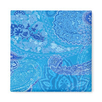 Blue Paisley Magnet