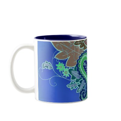 Blue Paisley Mug by artology