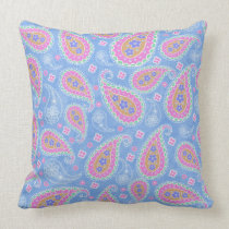 Blue Paisley Pillow pillows