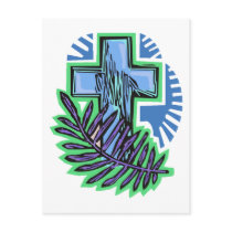 Blue Palm Cross postcards