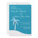 5x7 - Our unique, bold & colorful palm tree wedding invitations are perfect for your next Caribbean or Destination Wedding! Coordinating items are available such as R.S.V.P. Response Cards (4x5), Save the Date, Envelope Seals, Postage Stamps, Save the Date Magnets, Thank You Cards, Wedding Programs
