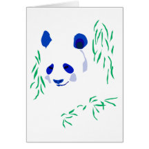 Blue Panda Greeting Cards