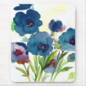 Pansies azuis mousepads